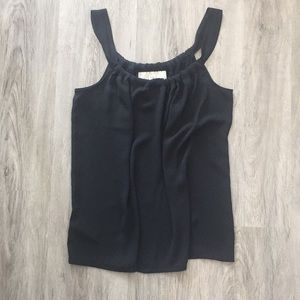 LOFT women’s small petite black sheer tank